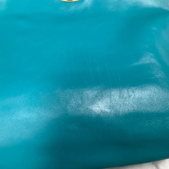 Teal Blue Leather Shoulder Bag by Hobo - Picture 8 of 9